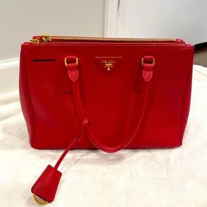 Red Prada Medium Saffiano Bag